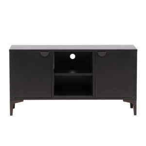 VENTURE DESIGN Piring TV-bord, m. 2 låger og 3 hylder - sort stål (120x40)