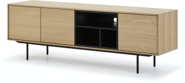 Hasseris, TV-bord, 180 cm by Nielsen Design (H: 60 cm. x B: 45 cm. x L: 180 cm., Eg natur)