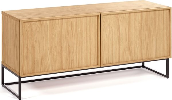 Taiana, TV-bord med to låger, moderne, nordisk by Kave Home (H: 51 cm. B: 112 cm. L: 42 cm., Natur)