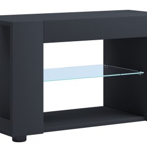 VCM NORDIC Plexalo L TV-bord, m. 1 glashylde - sort træ (70x30)