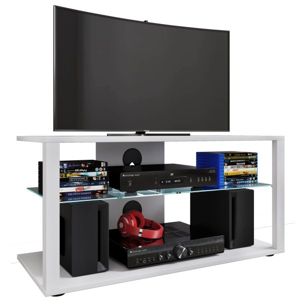 TV-bord, h. 45 x b. 90 x d. 41 cm, hvid