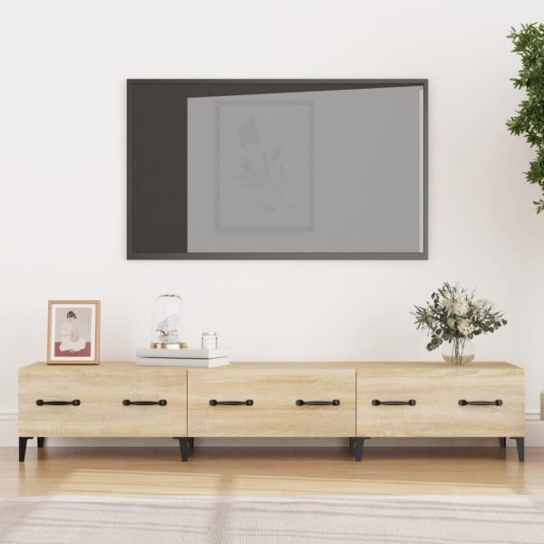Tv-bord 150x34,5x30 cm konstrueret træ sonoma-eg