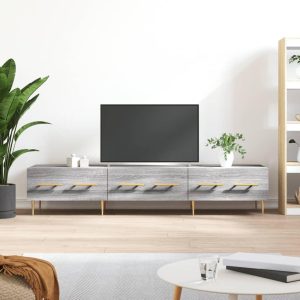 Tv-bord 150x36x30 cm konstrueret træ grå sonoma-eg