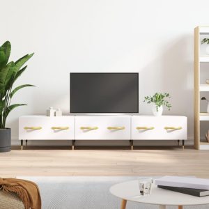 Tv-bord 150x36x30 cm konstrueret træ hvid