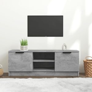 Tv-bord 102x35x36,5 cm konstrueret træ betongrå