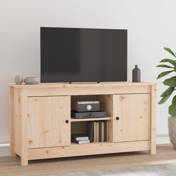 Tv-bord 103x36,5x52 cm massivt fyrretræ